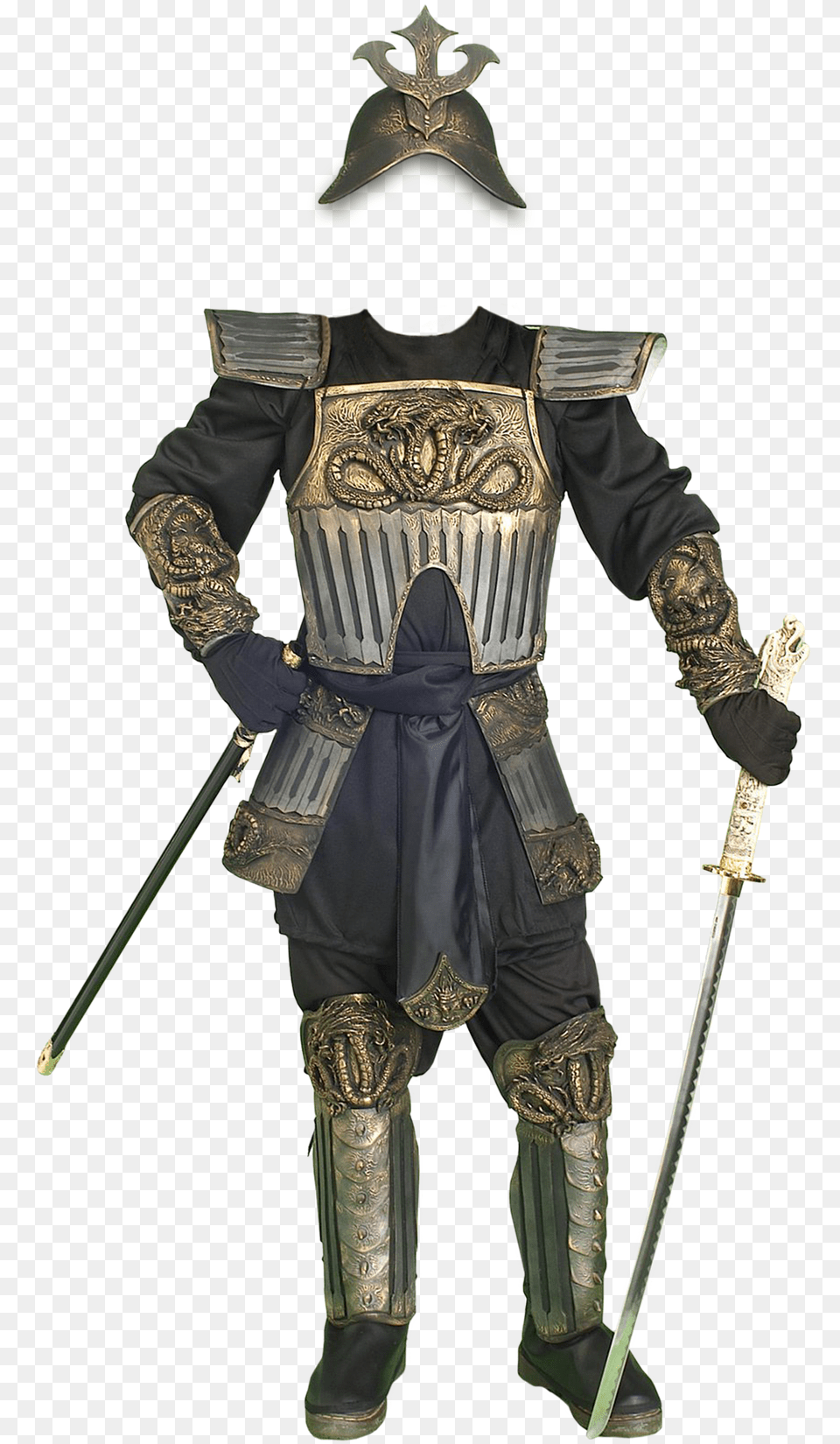 Knight Armour Couple Halloween Costumes Japanese Armour, Clothing, Costume, Person, Sword Png Image