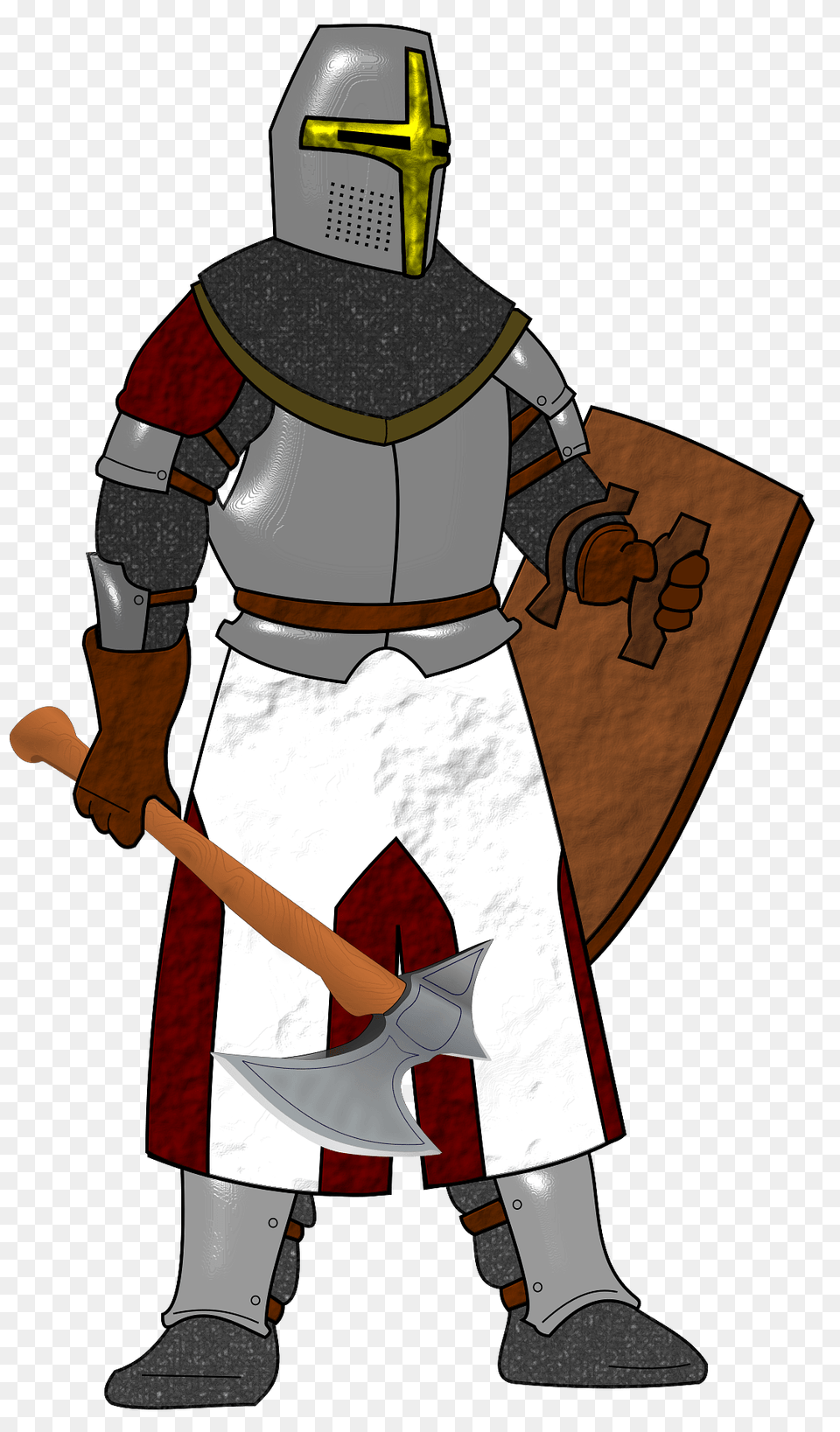 Knight Clipart, Armor, Person, Weapon, Axe Free Png