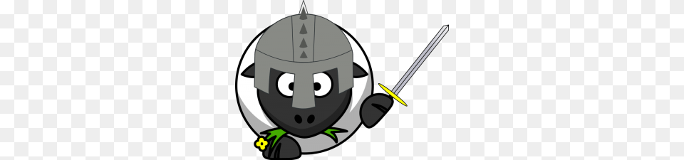 Knight Clipart Medieval Farmer, Sword, Weapon, Device, Grass Png Image