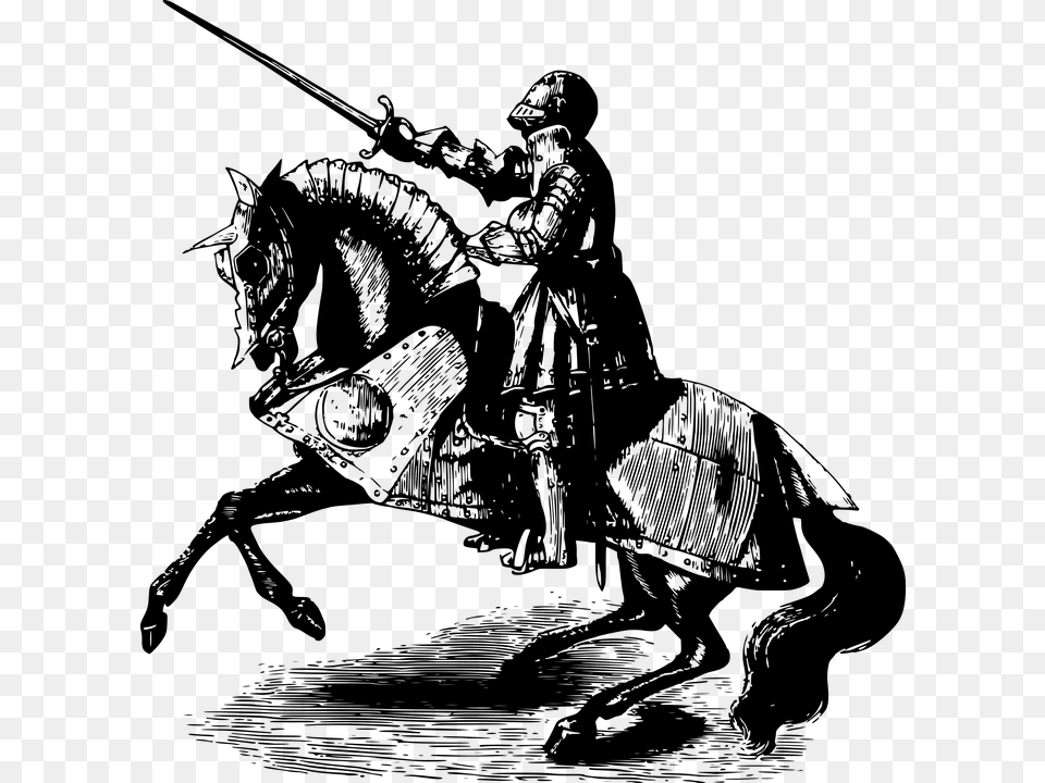 Knight Clipart Medieval War Great Tournament Sir Robert, Gray Png Image