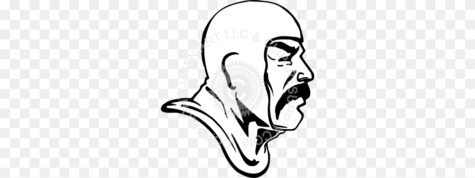 Knight Head With Mustache Side View, Person, Stencil, Face, Art Free Transparent Png
