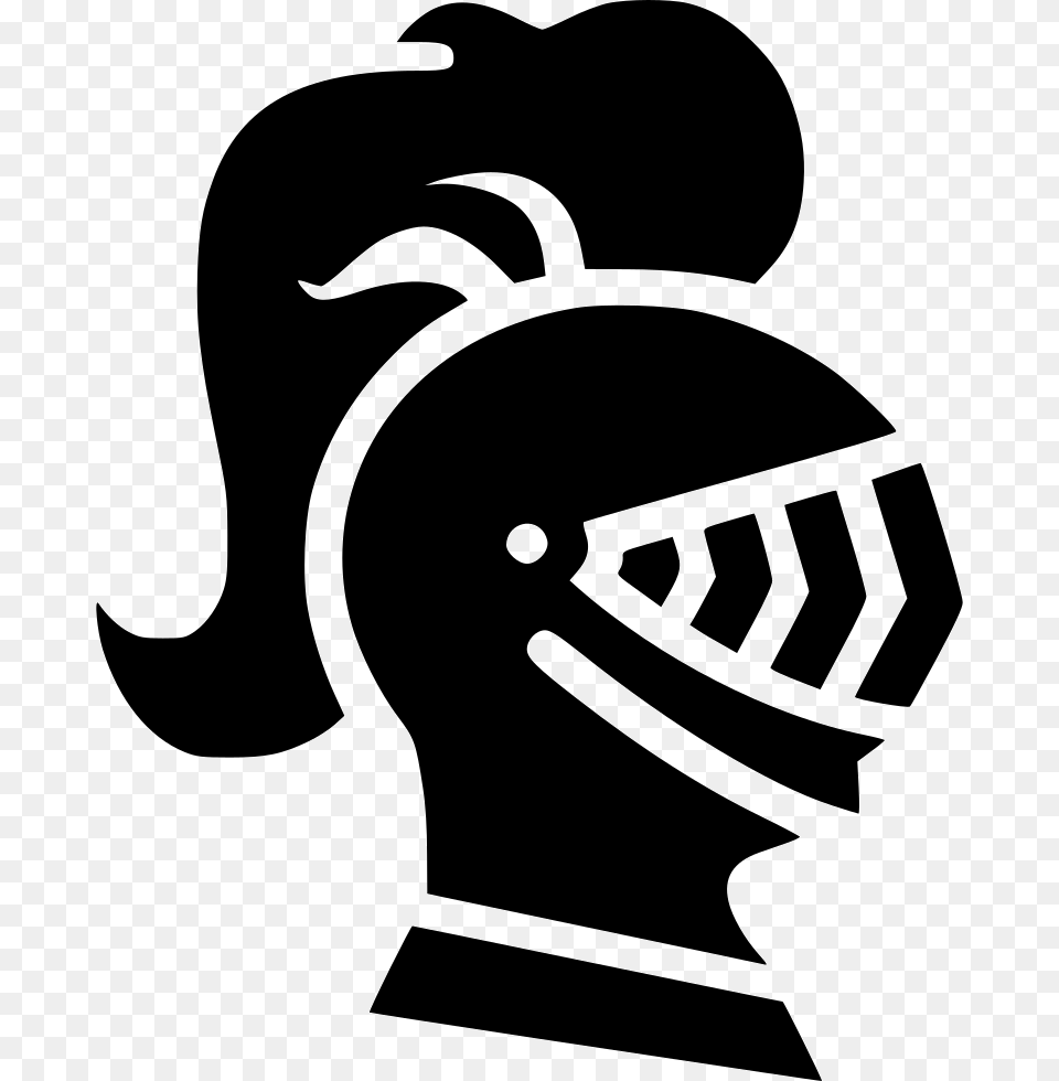 Knight Helmet Helmet Knight Icon, Silhouette, Stencil, Clothing, Hardhat Free Png