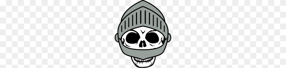 Knight Helmet Middle Age Skull Skeleton Dead, Stencil, Clothing, Hardhat Free Png