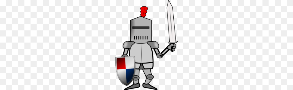 Knight In Armor With Shield And Sword Clip Art, Person, Weapon, Gas Pump, Machine Png