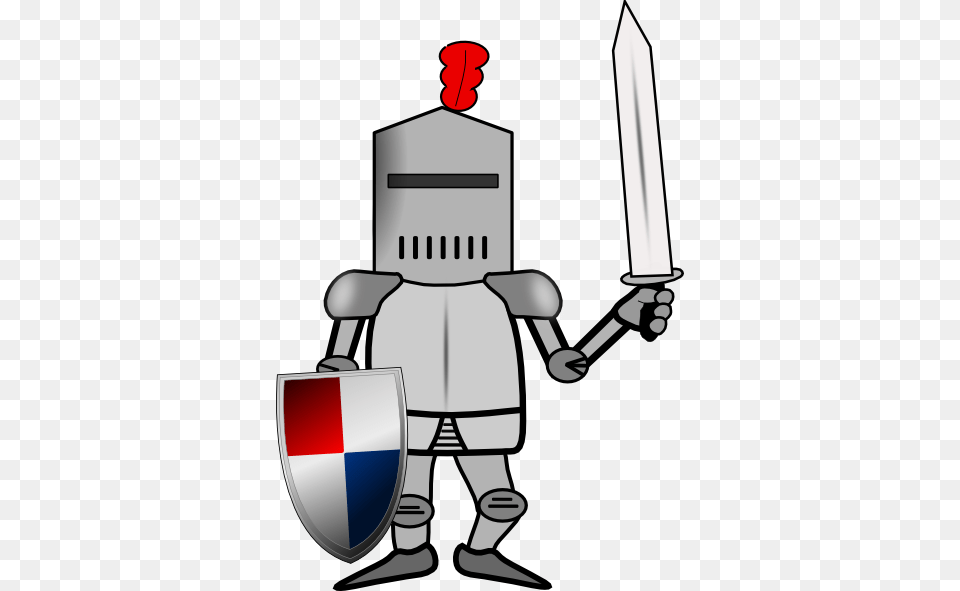 Knight In Armor With Shield And Sword Clip Art At Clker Knight Clipart, Person, Weapon Free Png