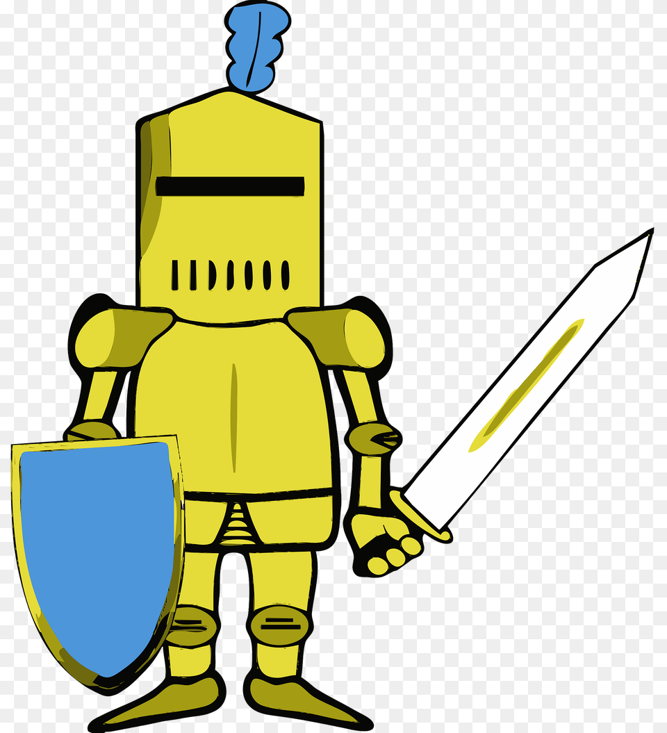 Knight In Golden Armor Clipart, Bulldozer, Machine, Person Free Png