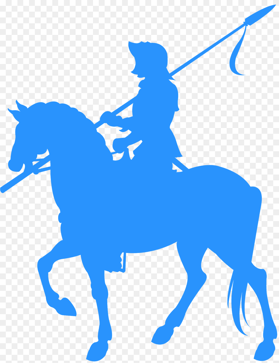 Knight On Horse Silhouette, Animal, Person, People, Mammal Free Png Download