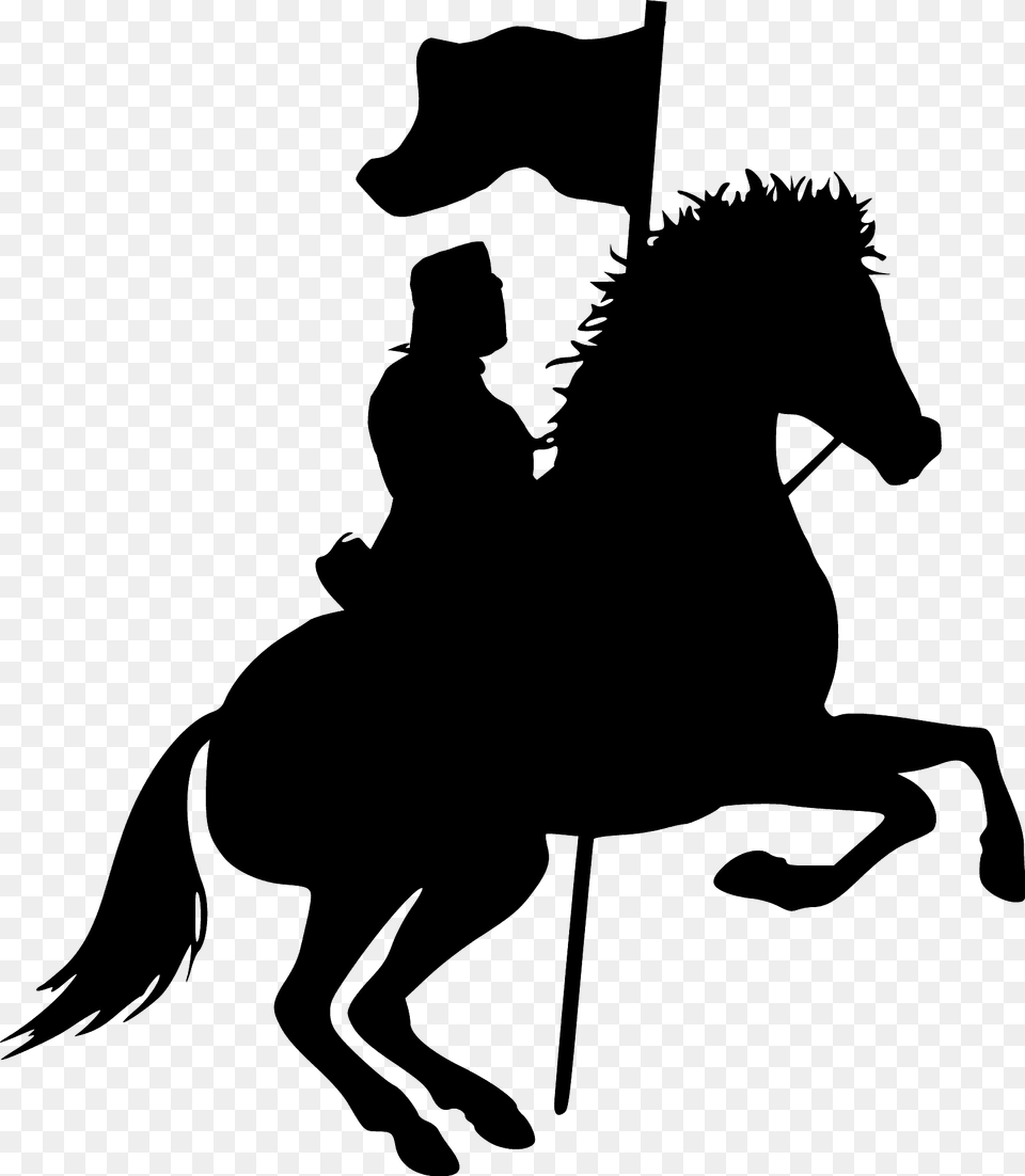Knight On Rearing Horse Silhouette, Person, People, Man, Adult Png