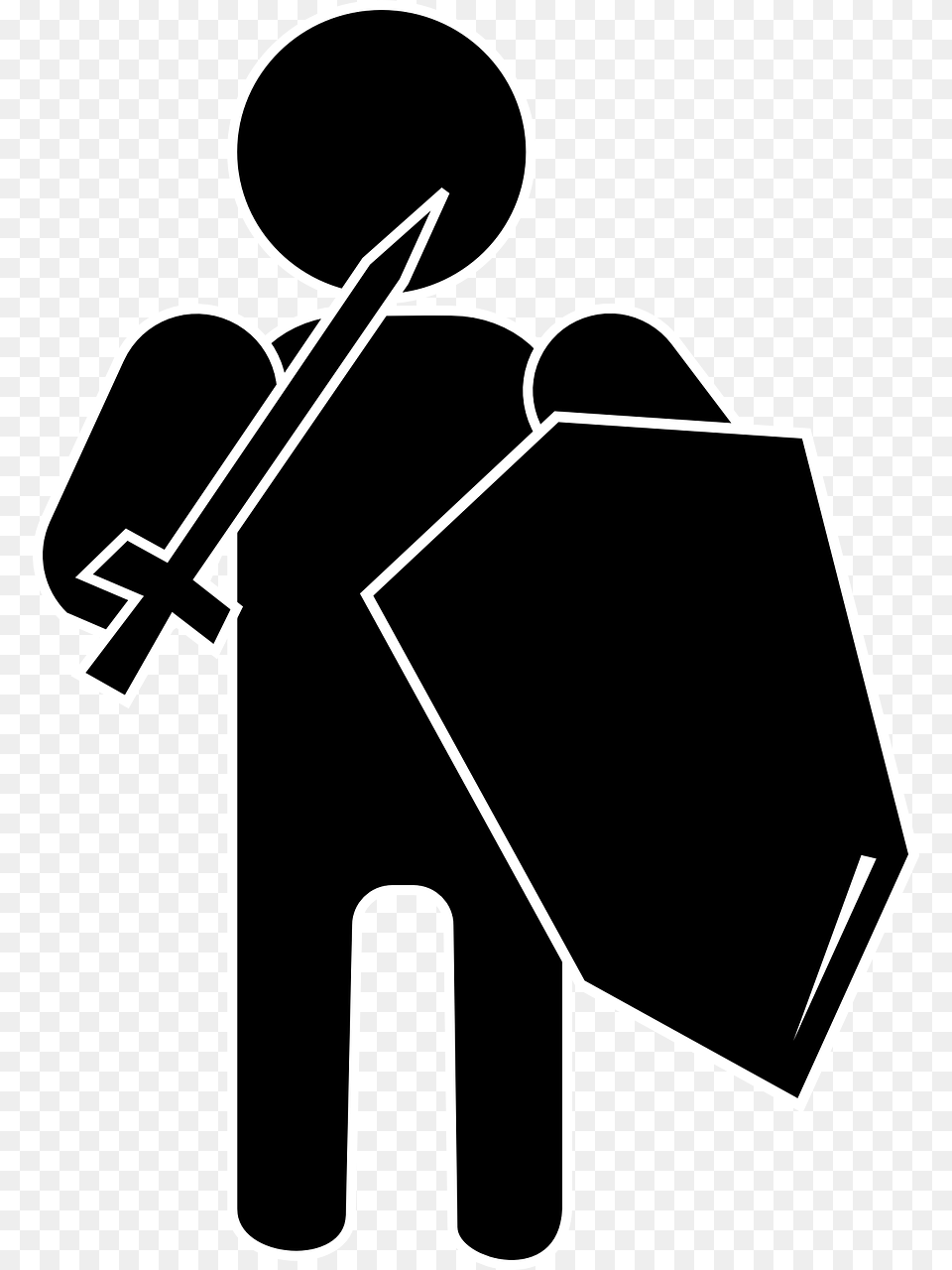 Knight Pictogram, People, Person, Stencil Png Image