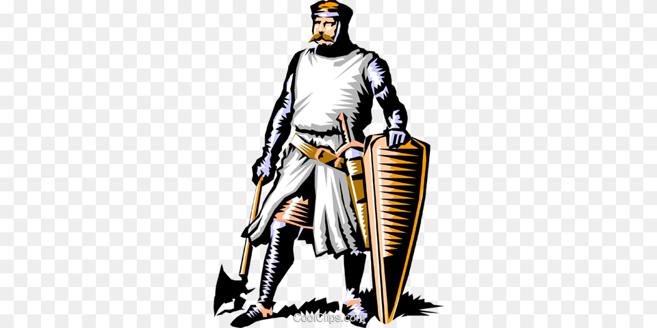 Knight Ready For Battle Royalty Vector Clip Art Illustration, Adult, Male, Man, Person Free Png Download