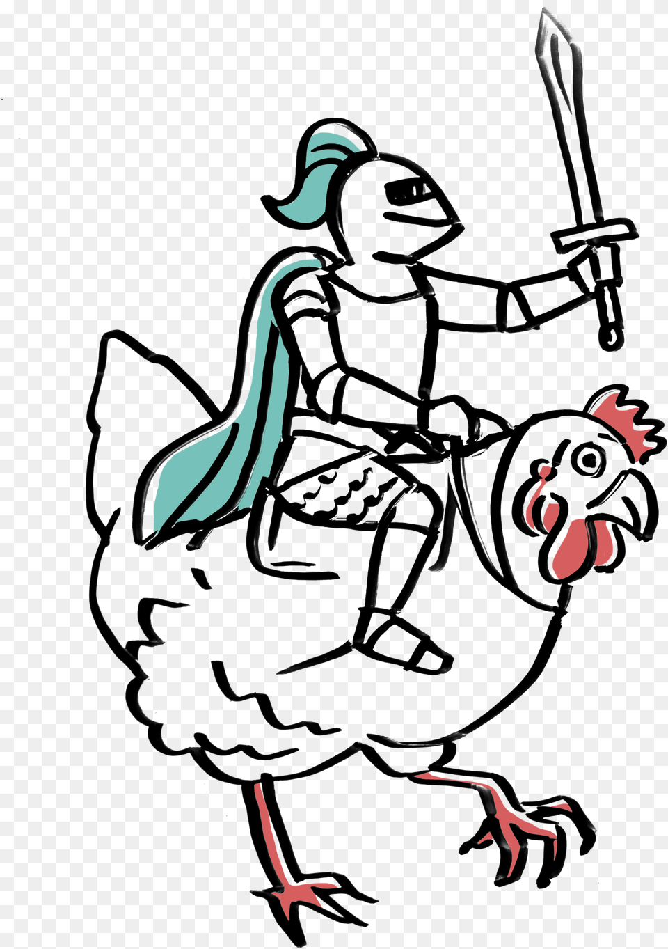 Knight Riding A Chicken, Person Png Image