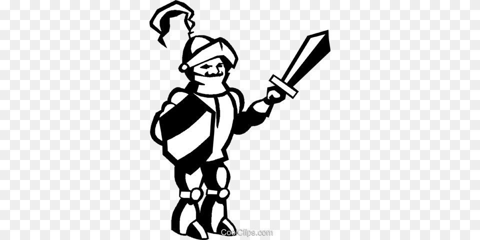 Knight Royalty Free Vector Clip Art Illustration, People, Person, Baby, Stencil Png Image