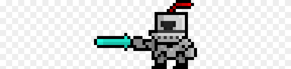 Knight Sword Pixel Art Maker, Robot, Scoreboard Free Png Download