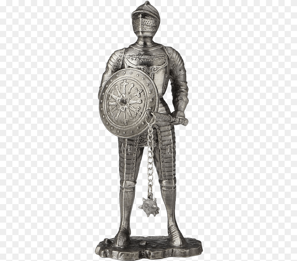 Knight With Flail And Shield Statue Knight With Flail And Shield, Armor, Adult, Male, Man Png Image