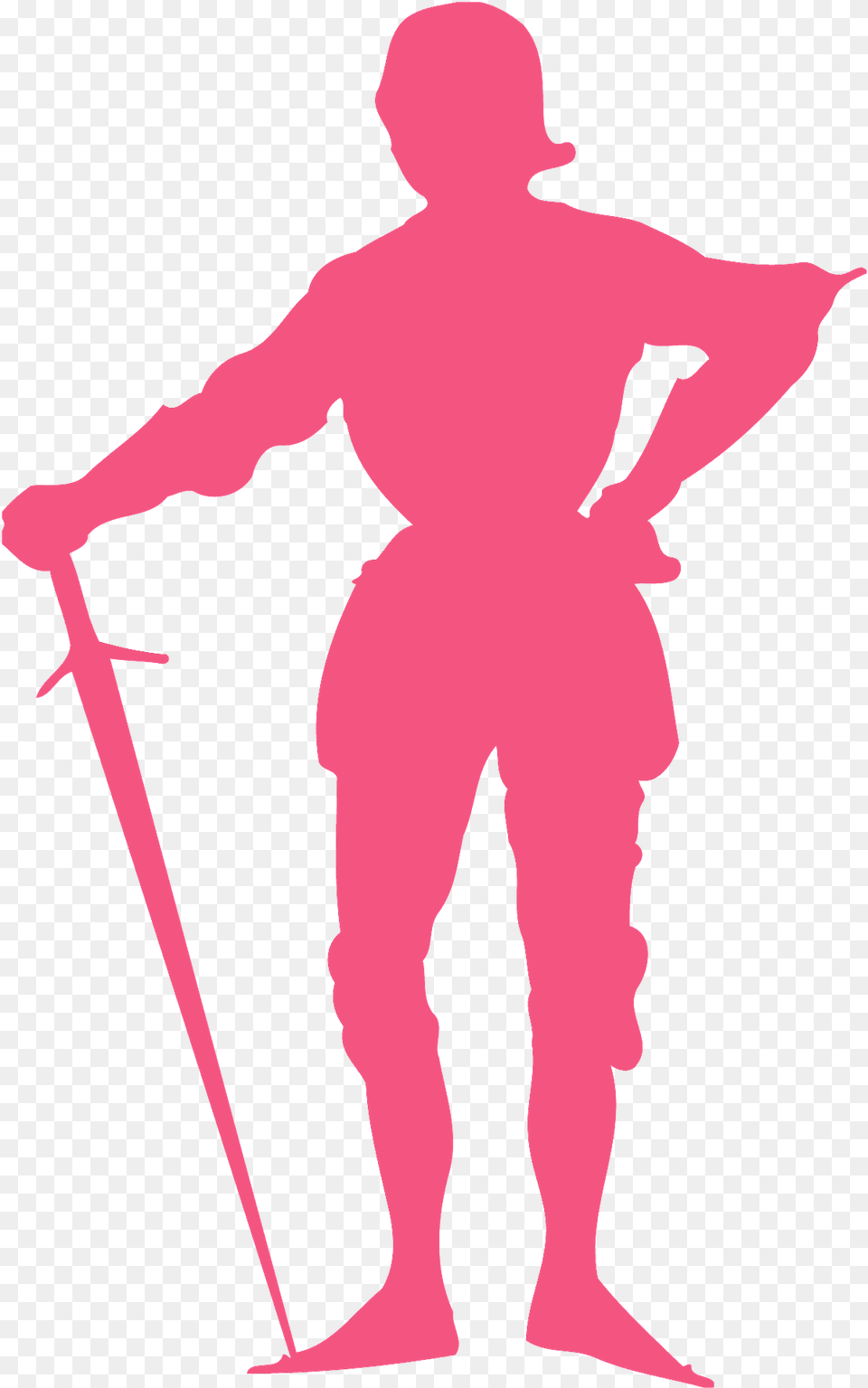 Knight With Sword Silhouette, Adult, Male, Man, Person Free Png Download