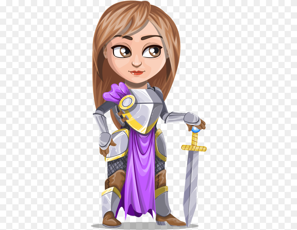 Knight Woman Warrior Child Female Attitude Dp Pic Girls, Book, Comics, Publication, Adult Free Transparent Png