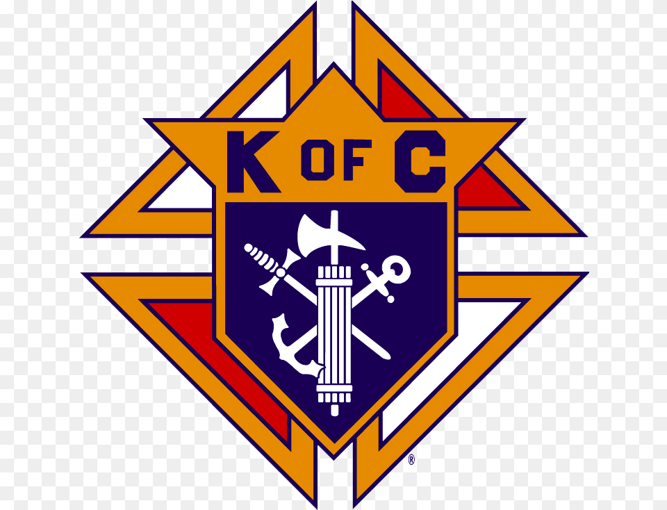 Knights Of Columbus Knights Of Columbus Logo Transparent, Symbol, Emblem, Road Sign, Sign Png Image