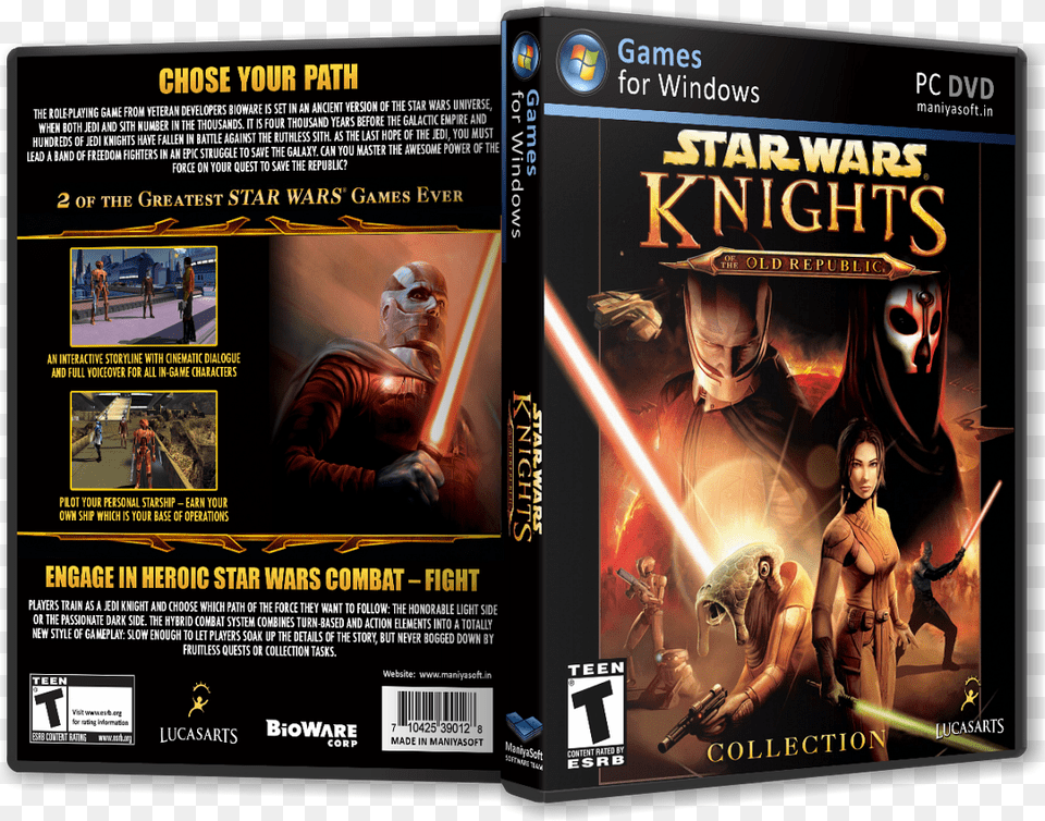Knights Of The Old Republic Box Cover Knights Of The Old Republic, Publication, Book, Adult, Person Free Transparent Png