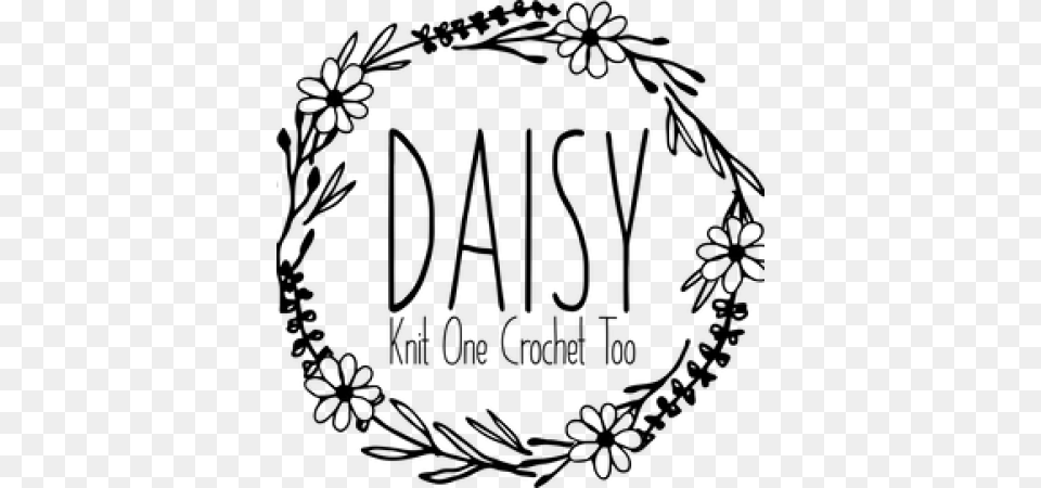 Knit One Crochet Too Daisy, Gray Png