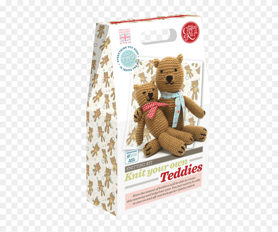 Knit Your Own Teddies Kit Knitting, Teddy Bear, Toy, Box, Cardboard Png