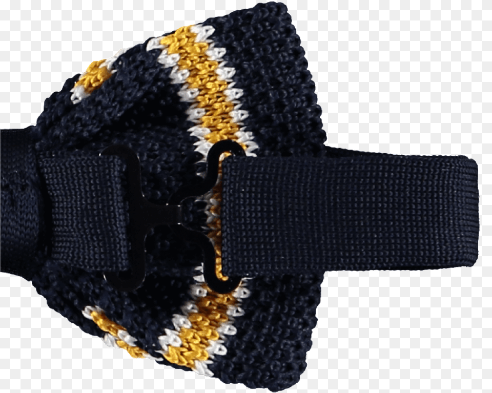Knitted Bow Tie Navy Blue Woolen, Accessories, Formal Wear, Canvas, Strap Free Png