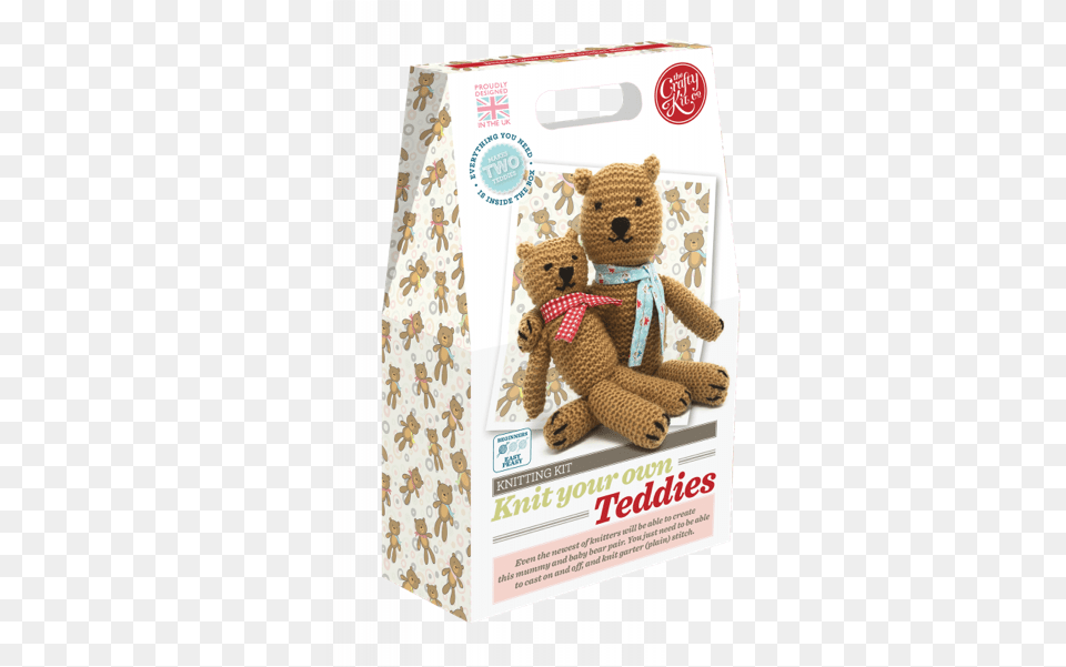 Knitting, Teddy Bear, Toy, Box, Cardboard Png