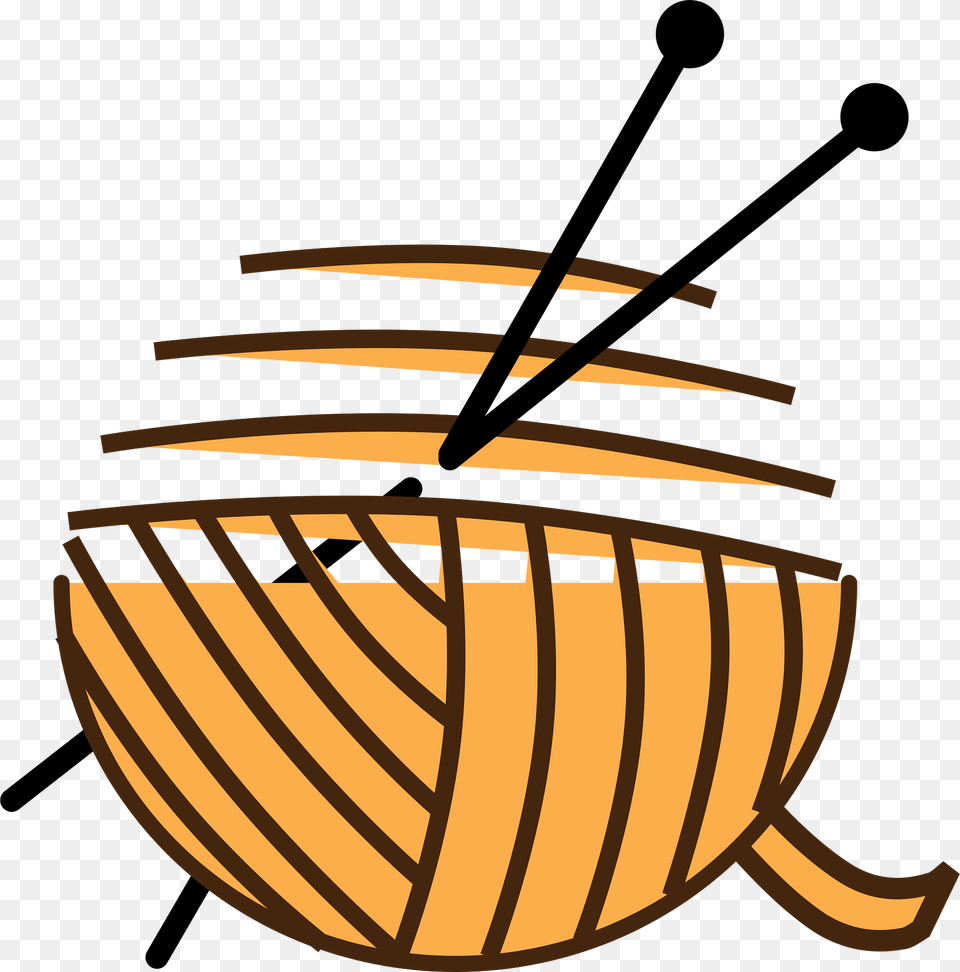 Knitting Clipart, Drum, Musical Instrument, Percussion, Kettledrum Png Image