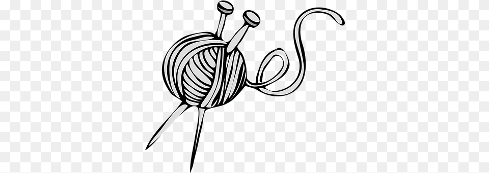 Knitting Yarn Illustrations Draw Knitting Needles And Yarn, Blade, Dagger, Knife, Weapon Png