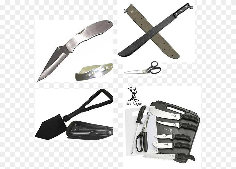 Knives Scissors Shovels Amp Edged Tools Elk Ridge, Blade, Dagger, Knife, Weapon Png Image