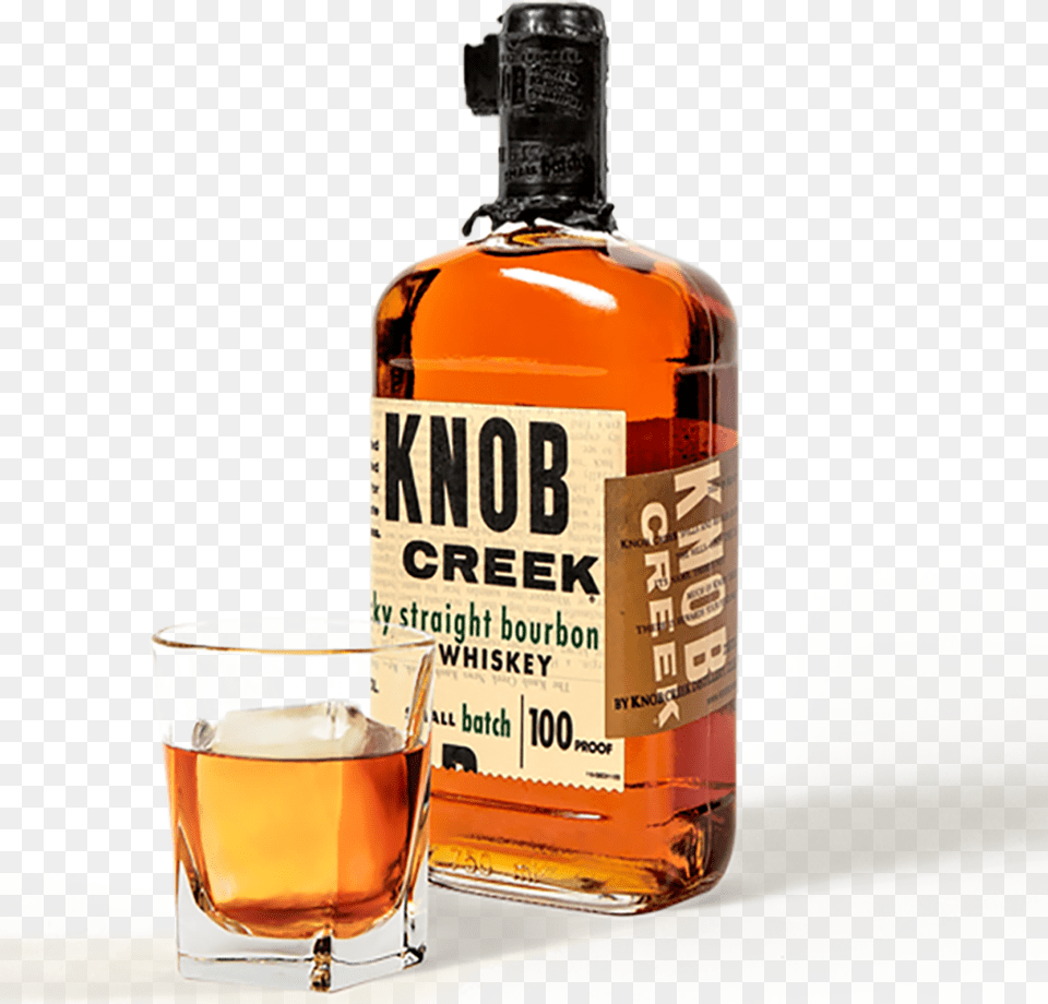 Knob Creek Kentucky Straight Bourbon, Alcohol, Beverage, Liquor, Whisky Png Image