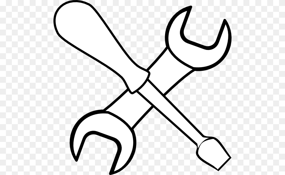 Knock Clip Art Black And White, Wrench, Device, Grass, Lawn Free Png Download