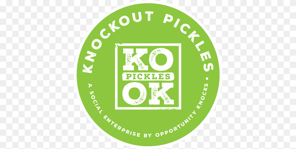 Knockout Pickles Opportunity Knocks Circle, Green, Logo, Disk Free Transparent Png