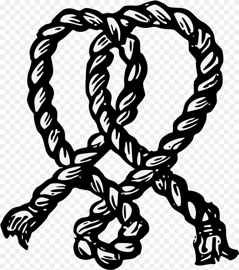 Knot, Stencil, Person, Rope Free Transparent Png