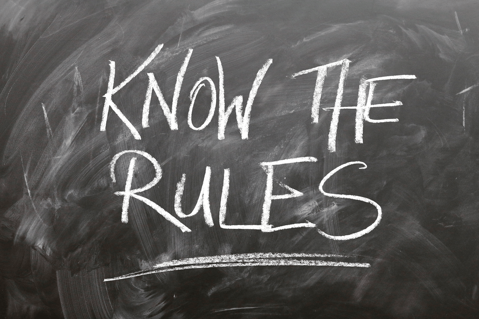 Know The Rules Lettering On Board Clipart, Blackboard, Text Free Png Download