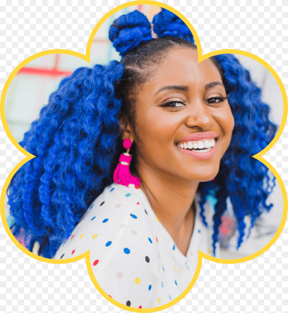Known As Quothouston39s Blue Haired Fashionista Girl, Face, Head, Person, Photography Png
