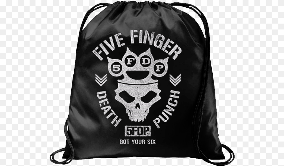 Knuckle Crown Drawstring Backpack Ffdp Merchandise Vip, Bag, Clothing, Coat, Jacket Png Image