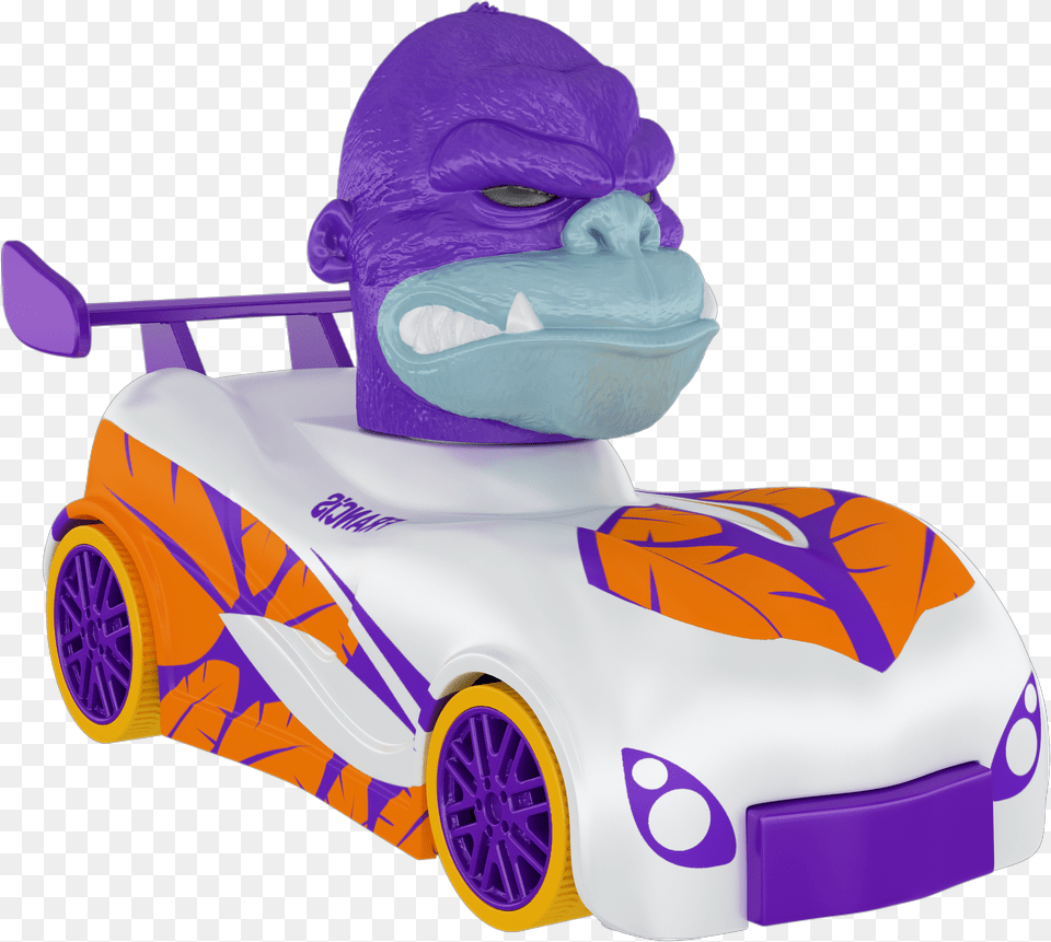 Knuckle Headz Head Poppin Racers Francis, Purple, Grass, Plant, Machine Png