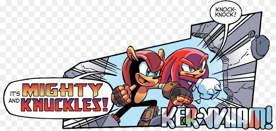 Knuckles The Echidna Mighty The Armadillo Relatable Knuckles The Echidna Punch, Book, Comics, Publication, Baby Png
