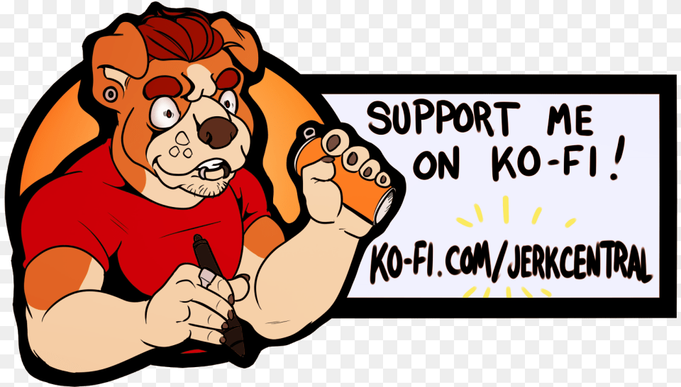 Ko Fi Banner By Jerkcentral Fur Affinity Dot Net Cartoon Fi Logo Transparent, Baby, Person, Body Part, Face Free Png