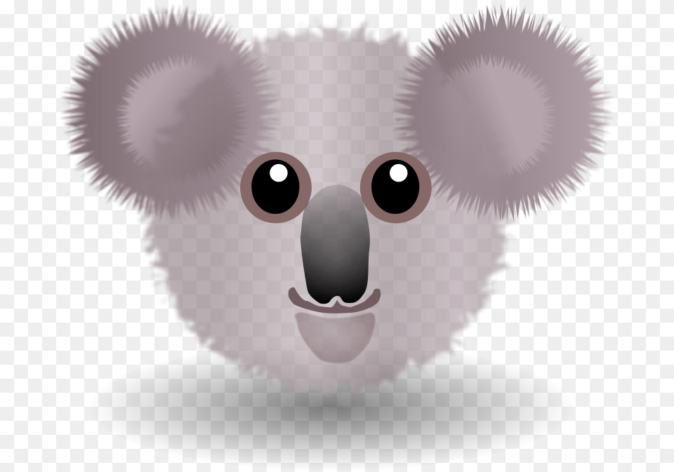 Koala 001 Face Cartoon Grey, Animal, Wildlife, Mammal, Bird Free Png Download