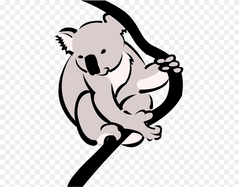 Koala Bear Clipart Black And White, Animal, Mammal, Wildlife, Baby Free Transparent Png