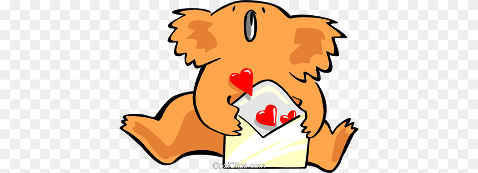 Koala Bear With Love Letter Royalty Vector Clip Art, Baby, Person, Face, Head Free Png