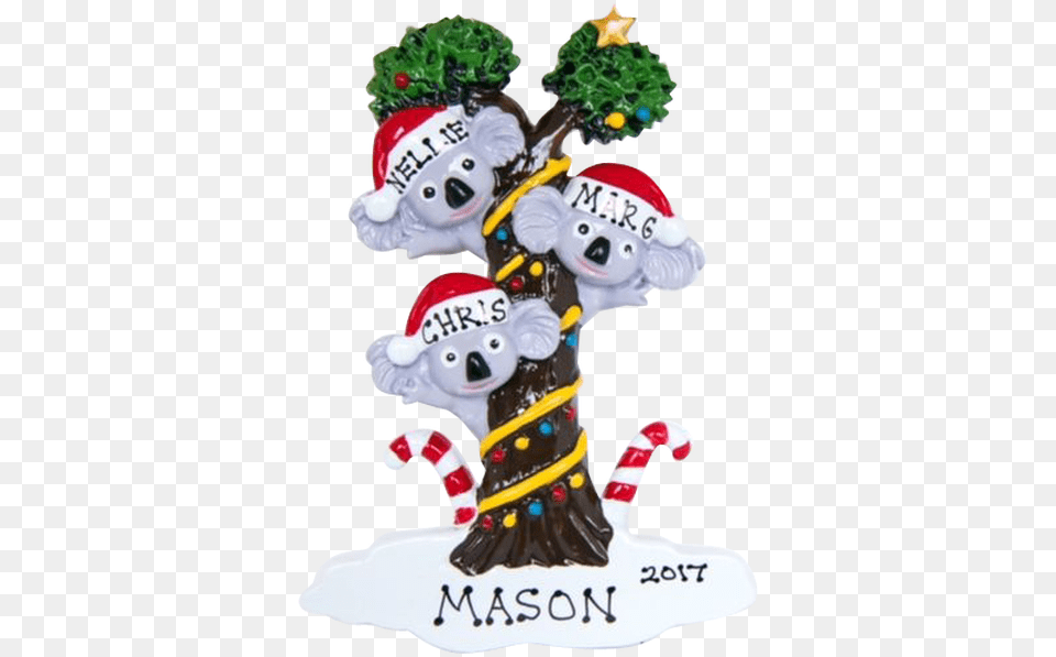 Koala Christmas X 3 Koala Christmas, Figurine, Nature, Outdoors, Snow Png Image