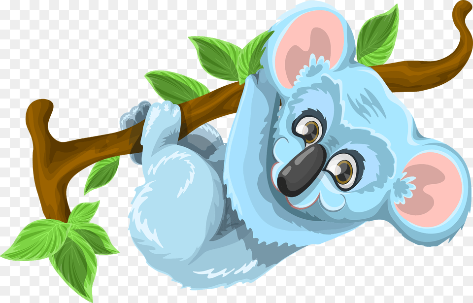 Koala Hanging From Branch Clipart, Animal, Mammal, Wildlife, Fish Free Png Download