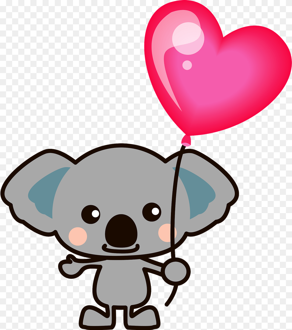 Koala Holding A Balloon Clipart Free Transparent Png