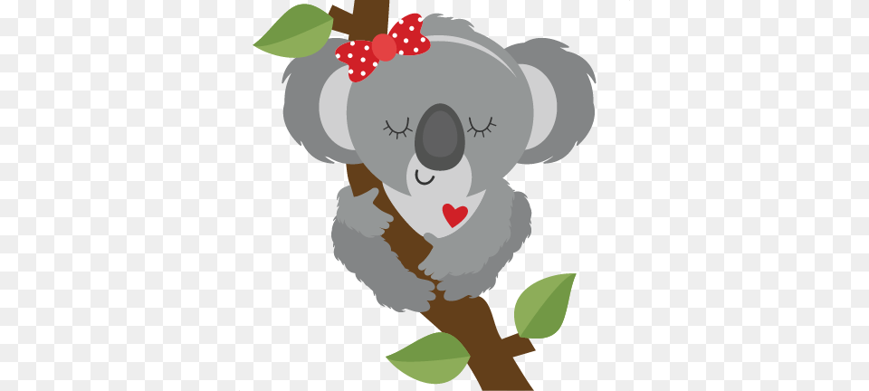 Koala On Branch Svg Scrapbook Cut File Cute Clipart Koala Hembra Animado, Animal, Wildlife, Mammal, Snowman Png Image