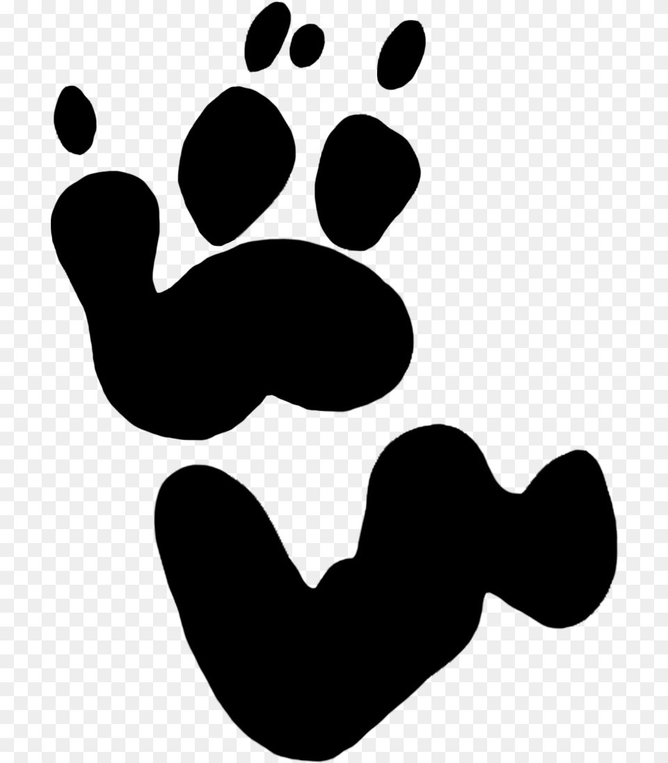 Koala Paw Prints Clipart, Silhouette Png