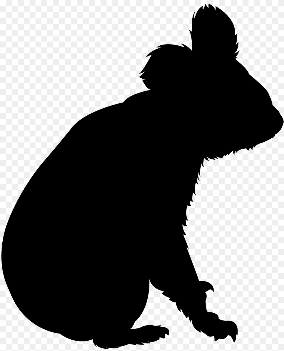 Koala Silhouette, Animal, Bear, Mammal, Wildlife Png Image