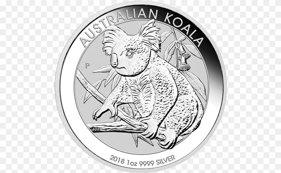 Koala Silver Koala Silver Coin 2018, Money, Animal, Bird Free Png