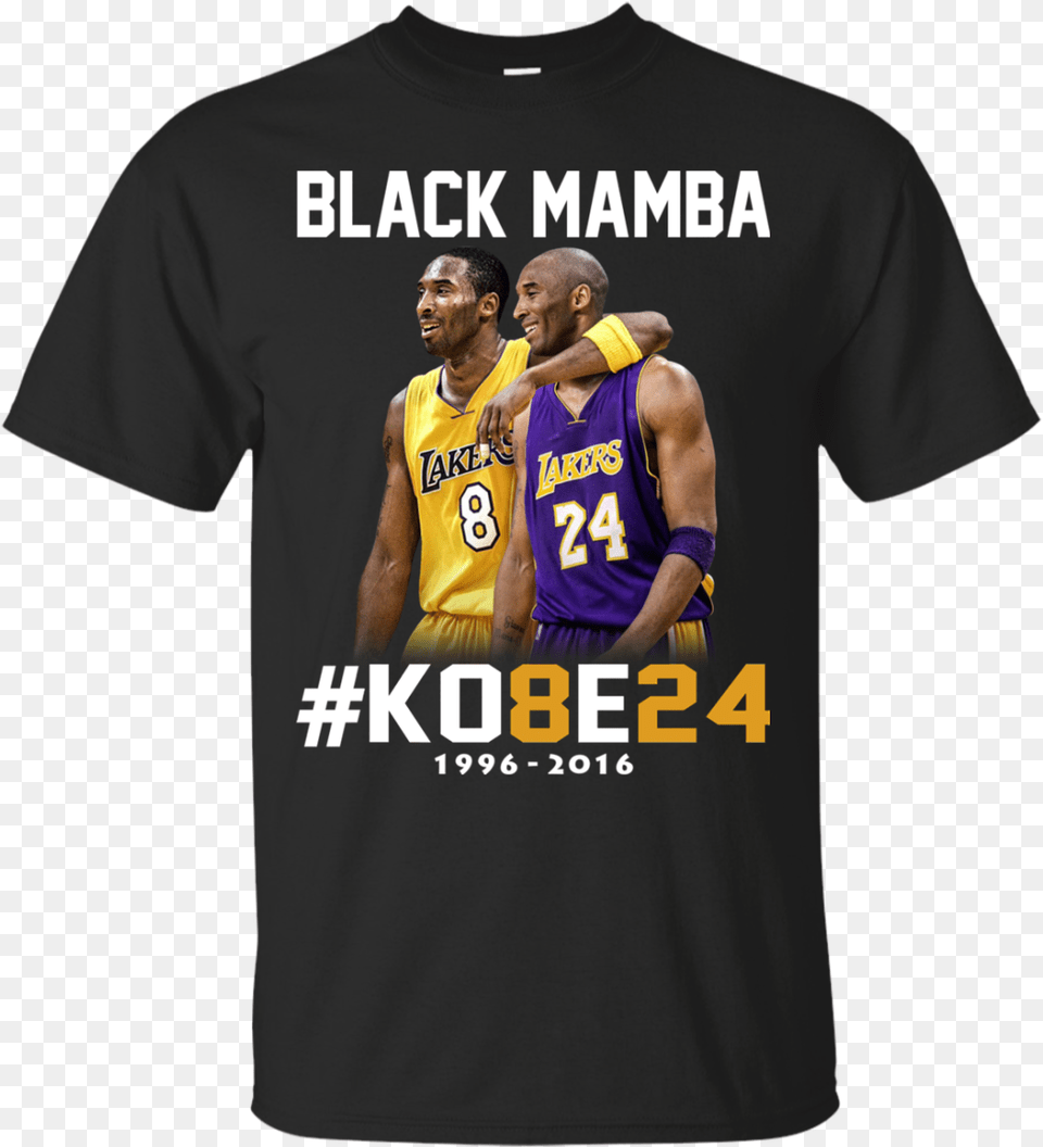 Kobe Bryant 24 Black Mamba Shirt Hoodie Tank Fast And Furious 18 Years, T-shirt, Clothing, Person, Man Free Png Download